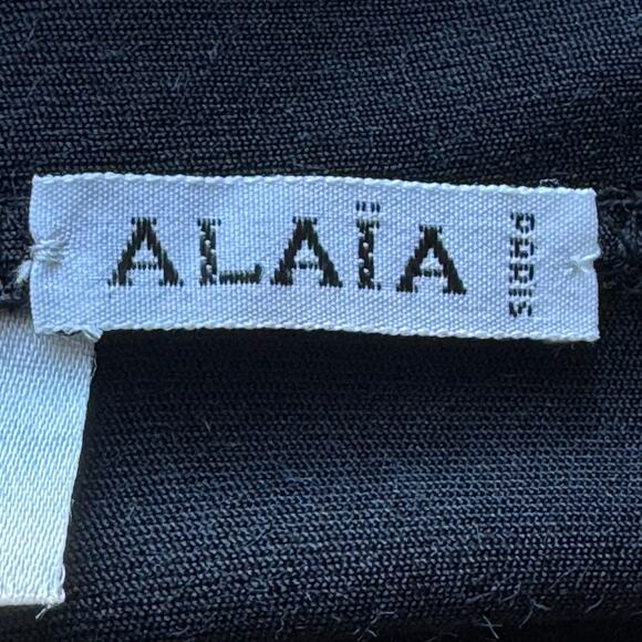 Vintage ALAÏA Stretch Velvet Racer-back Catsuit Jumpsuit - Picture 6 of 8